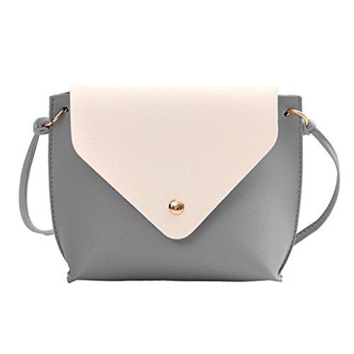 Clearance! Nevera Leather Crossbody Purse for Women Premium Crossover Cross Body Luxury Shoulder Bag (Gray)