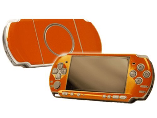 Citrus Orange Vinyl Decal Faceplate Mod Skin Kit for Sony PlayStation Portable 3000 Console by System Skins