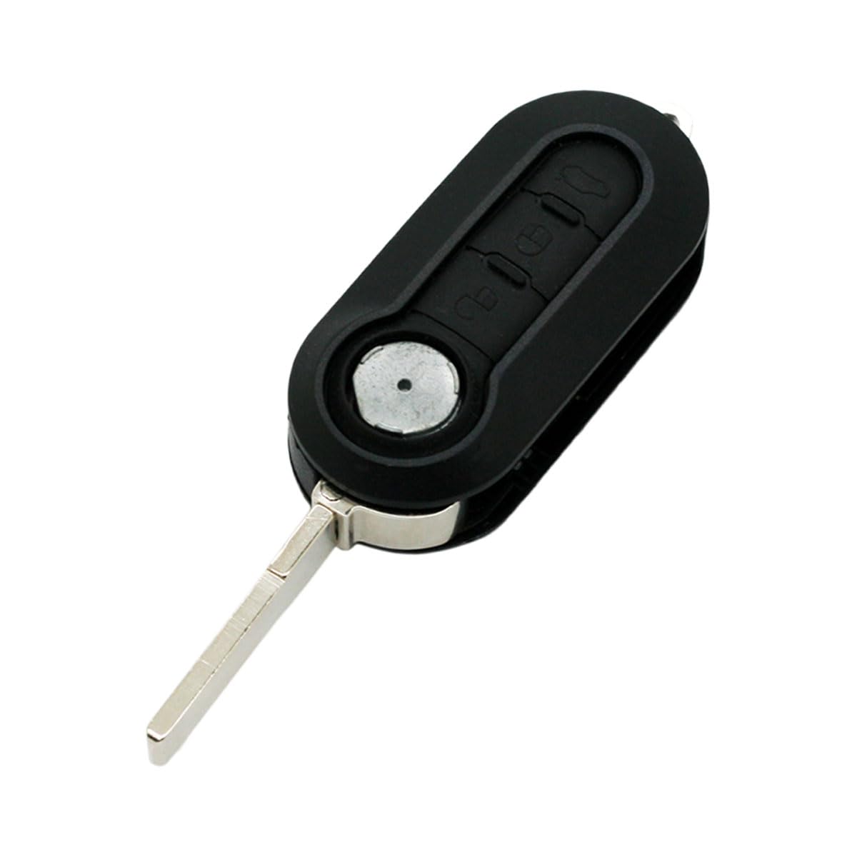 BROVACS Replacement Key Shell Compatible with FIAT 500 3 Button Keyless Entry Flip Remote Key Case Fob PG261BK