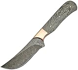 SZCO Supplies Straight Pt. Damascus Steel Blade Blank Knife