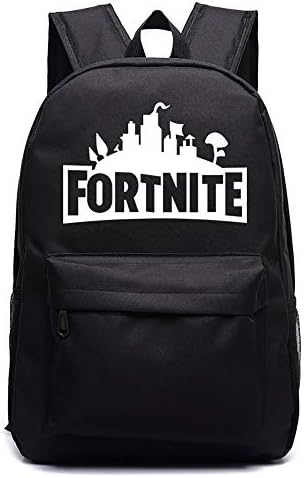 Wekonwn Gaming Backpack for Kids Battle Royale School Bag Bookbag Laptop Backpack Camping Outdoor for Boys and Girls (Black)