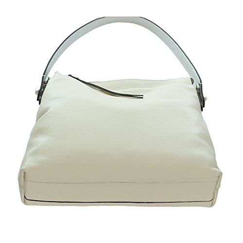 Gianni Chiarini Italian Made Beige Pebbled Leather Slouchy Hobo Bag