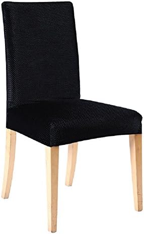 Chair Cover Removable Washable for Hotel Dining Room Ceremony Chair Slipcovers (Pack of 1, Black)
