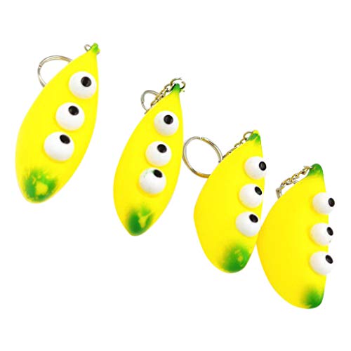 Naiflowers Mochi Squishy Toys, Moj Moj Squeeze Toys, Birthday Gifts for Boys Girls, Banana Keychain Scented Super Slow Rising Toys, No- Toxic Kawaii Anxiety Reduction Toys (Yellow) - Thumbnail 6
