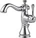 Delta Faucet Cassidy Single Hole Bathroom Faucet, Single Handle Bathroom Faucet Chrome, Bathroom Sink Faucet, Metal Drain Assembly, Chrome 597LF-MPU