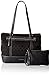 Nine West 9 Jacquard with Wristlet Tote Bag, Black/Black, One Size