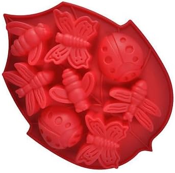 Insect SILICONE BAKING MOLD Cake Decorating Pan Lady Bug Bee Butterfly Dragonfly