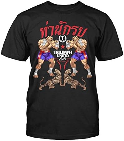 Triumph United Muay Thai Sagat Street Fighter Tee Shirt Black Medium