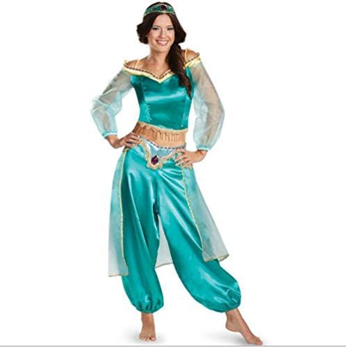 Halloween Costume, Aladdin Lamp Lady Princess Dress Lady Cosplay Uniform,XL