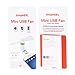 HAWEEL USB Phone Fan, 3.5 inch Fashion Two Ports Portable USB/Micro USB Phone Mini Fan with Two Leaves for Samsung Galaxy S6 / S5, Other Mobile Phone with OTG Function(White)