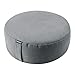 REEHUT Zafu Yoga Meditation Cushion, Round Meditation Pillow Filled with Buckwheat, Zippered Organic Cotton Cover, Machine Washable - 4 Colors and 3 Sizes (Grey, 16
