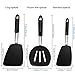 HuaLan 3-Piece Silicone Turner Spatula Set Flexible Rubber Silicone 600ºF Heat-Resistant Spatulas BPA Free Kitchen Utensil