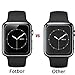 [3 Pack] Fotbor for Apple Watch Screen Protector 42mm Series 3/2/ 1, HD Clear Anti-Scratch Anti-Bubble Tempered Glass Screen Protector Lifetime Replacement Warranty [Only Covers The Flat Area] (42mm)