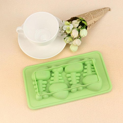 Botrong Safe Novelty Ice Cube Tray Mould - Fish Bone (Green)