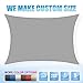 Amgo 12' x 16' Grey Rectangle Sun Shade Sail Canopy Awning UPF50+ AGTAPR1216, 95% UV Blockage, Water & Air Permeable, Commercial and Residential, 3 Years Warranty (We Make Custom Size)