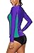 ALove Women's Long Sleeve Rash Guard UPF 50+ Swim Shirt UV Athletic Tops