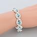 Long Way Women's Silver/Gold Plated Crystal Bracelets 6.7