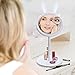 Excelvan Vanity Makeup Mirror with Light and Storage Table Lamp, 90 Degrees for Angle Adjustment with 7X Magnifier, 3-in-1 Design USB Cable Included