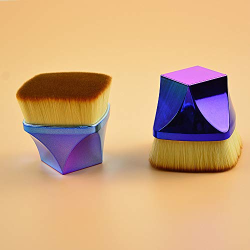 Luckycivia 3D High Density Square Makeup Brush, Professional Body Makeup Kabuki Brush, 3D Flat Foundation Brush for Liquid Foundation Powder Cream Lotion Contour - Thumbnail 7