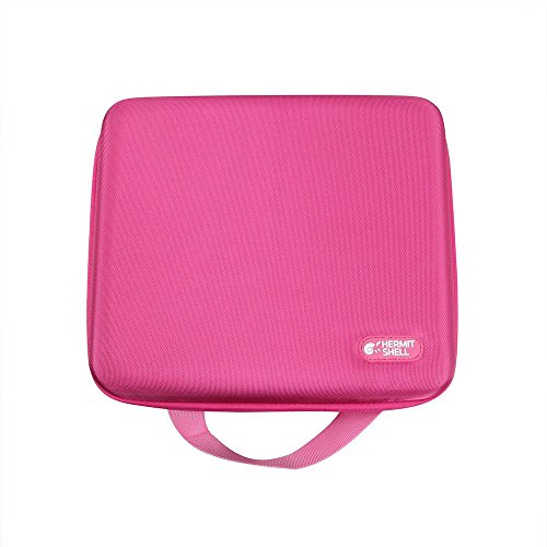Hard Case Storage Bag with Foam Insert Carrying Handle Hot Pink Fits 30 bottle Young living/Doterra oils 15ml / 10ml Essential Oil by Hermitshell