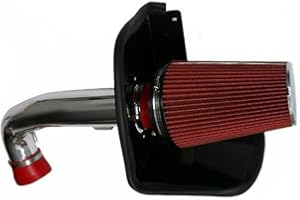 AUTOJOY CLUB Red Air Intake Filter Kit Compatible with 2009-2013 Chevy Tahoe Silverado 1500 2009-2013 GMC Sierra 1500 Yukon Cold Air Intake Kit Filter with Heat Shield 3.5"