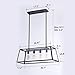 Morley Glass Linear Chandelier, 4-Light Industrial Island Pendant Lighting with Matte Black Frame for Dining Room, Kitchen by Lanros