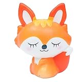 Staron Jumbo Squishies Slow Rising Fox Kawaii Animals Squishy Charms Exquisite Lovely Fox Soft Squishy Toys (Orange)