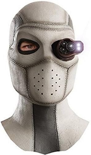 Rubies Mens Suicide Squad Deadshot Overhead Lighted Latex Mask, Multi, One Size