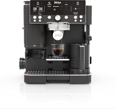 Luxe Premier Macchina per caffè 3 in 1, per caffè espresso, con estrazione a freddo e filtrato, 4 impostazioni automatiche predefinite per la schiuma, Nero ES601EUBK