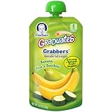Gerber Graduates Grabbers, Banana Pear Zucchini,4.23 Ounce, 6 Count, (Pack of 2)