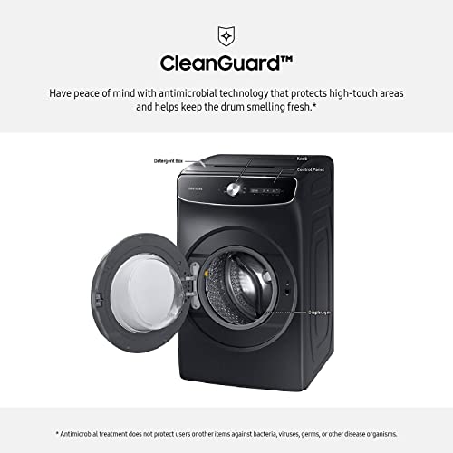 SAMSUNG 6.0 Cu Ft. Smart Dial Front Load Washer, Wash 2 Loads in 1