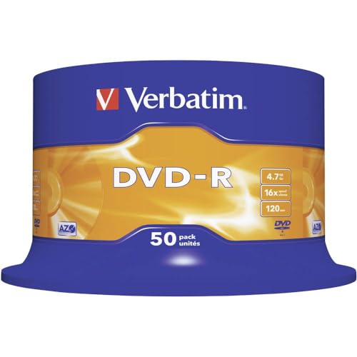 VERBATIM DVD-R AZO 4.7Gb 16X Matt Silver Surface Cake 50