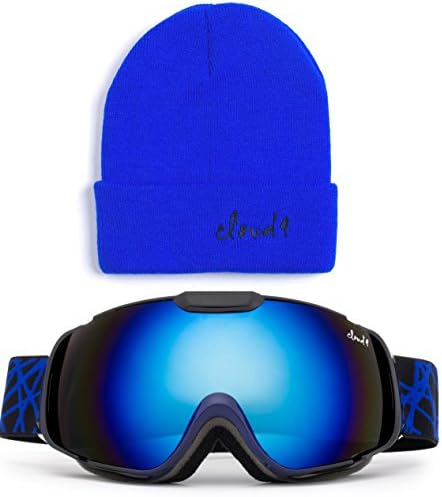Cloud 9 - Professional Kids Boys and Girls Snow Goggles Vulture Anti-Fog Dual Lens UV400 Protection Triple Layered Foam Snowboarding Ski Goggles Multi Popular Colors (1 Pair Only,Choose Your Color)