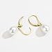 18K Gold Freshwater Cultured Pearl Drop Dangle Earrings Leverback 8-9mm Pearl Jewelry for Women