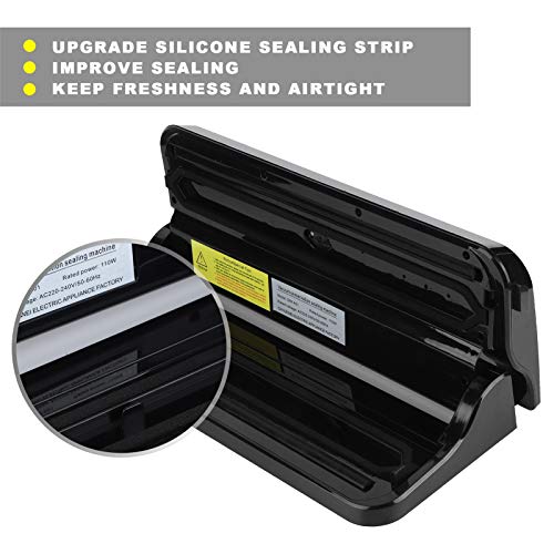 Lebensmittel-Vakuumierer, Touch-Control-Vakuumierer, Verbesserter Haushalt Schwarz Trocken & Feucht Elektrisch für die… – Bild 7