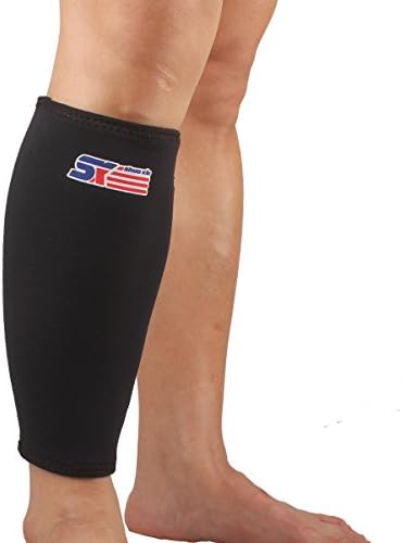 Ventilate Calf Sleeve Calf Brace Guard Protector Support - Black