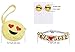 Anna Radisson Smiley Emoji girls Bracelet, Earrings Include a Yellow Purse [Stuff Pack - 3 Items]