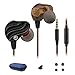 in Ear Earbuds, Kicoeoy Wired Headphones Dual Dynamic Drivers Earphones with Mic and Remote, Stereo Heavy Bass Sport Ear Buds Noise Isolating Headsets for 3.5mm Plug iOS,Android,Computer,PC (Black)thumb 3