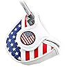 Golf Putter Cover, Golf Club Head Covers Mallet Putter Headcover Synthetic Leather Golf Blade Putter Cover with Magnetic Closure & America USA Style for Golf Putter Covers for Blade Putter Covers