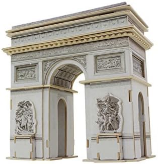3D Wood Puzzle Model Large-Size Triumphal Arch Wooden Creative Puzzle World Great Architecture DIY Toys 76-Piece Wood Craft Kit Best Educational Gift For Kids