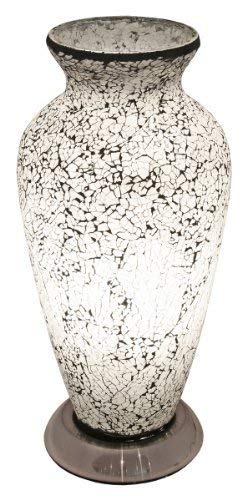 Mosaic Vase Lamp, Glass, White