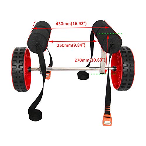 Onefeng Sports 175lbs Large Kayak Cart Canoe Boat Trolley for Carrying Kayaks,Canoes
