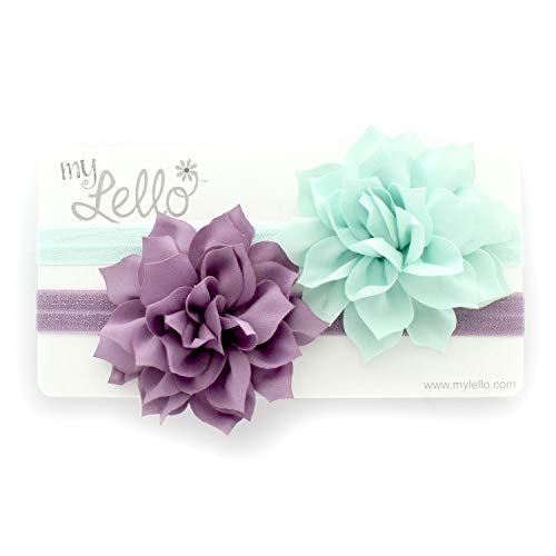 My Lello Baby Petal Flower Headbands Mixed Colors 2-Pack (Shocking Hot Pink/Light Pink) - Thumbnail 4