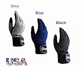 FINGER TEN Horse Riding Gloves Kids Boys Girls Equestrian Ride Youth 1 Pair, Color Black Blue Summer Comfortable Grip for Kid Age 5-13