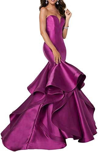 Scarisee Women's Sweetheart Mermaid Prom Evening Party Dresses Tiered FormalSA51