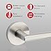 Kwikset 91540-003 Milan Door Handle Lever with Modern Contemporary Slim Round Design for Home Hallway or Closet Passage in Satin Nickel