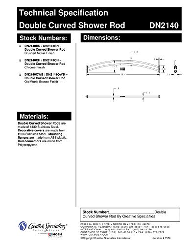 Moen DN2141BN Shower Rod - Image 4