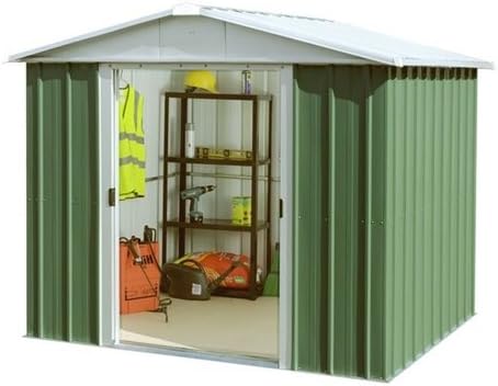Belfast 7'5" x 8'9" GEYZ Apex Metal Shed With FREE Anchor Kit
