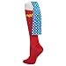 Bioworld (1 Pair) Women’s Wonder Woman Knee High Socks & Capes, D.C. Comics, Ladies Shoe Size 5-10