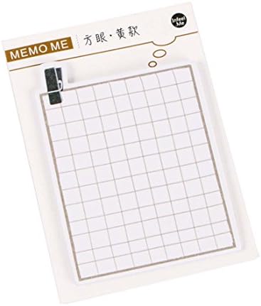 BeneKing Sticky Notes, 4.2 x 2.95 Inches, White with Yellow Grid, 30-Pads/Pack, 1-PACK